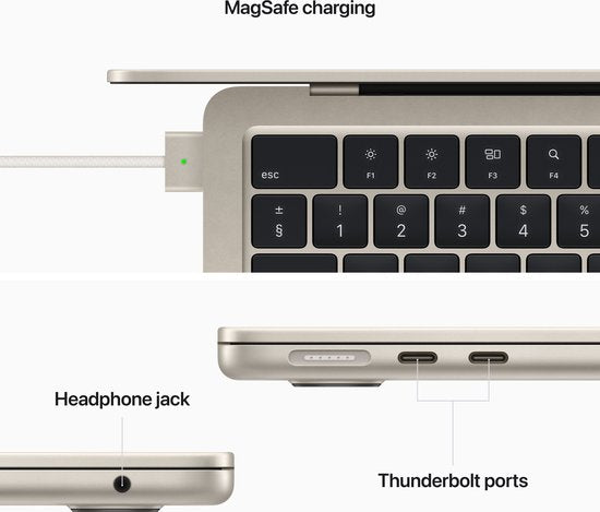 Apple MacBook Air (2022) MLY13N/A - 13,6 inch - Apple M2 - 256 GB - Starlight