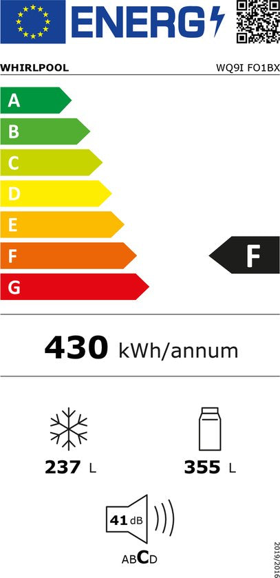 Whirlpool | WQ9I FO1BX | Amerikaanse koelkast | 4 deuren