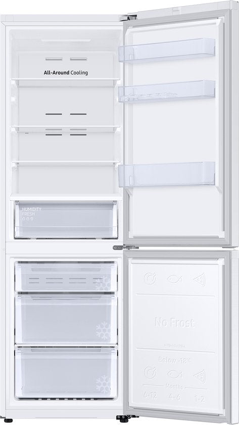 Samsung RB34C670DWW, No Frost (refrigerator), SN-T, 8 kg/24h, D, Fresh zone compartment, White