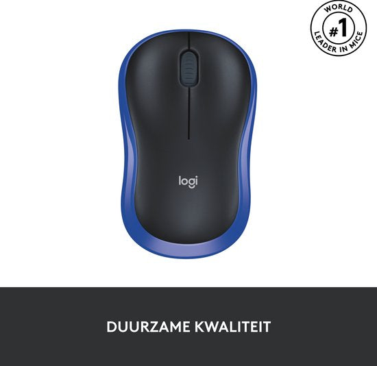 Logitech M185 - Draadloze muis - Blauw