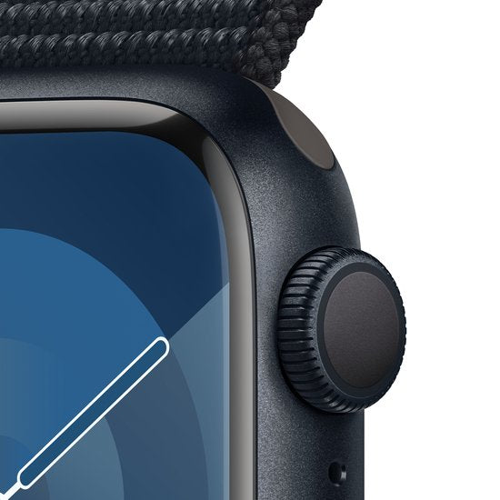 Apple Watch Series 9 - 41 mm - Boîtier avec boucle sport Midnight - Aluminium Midnight