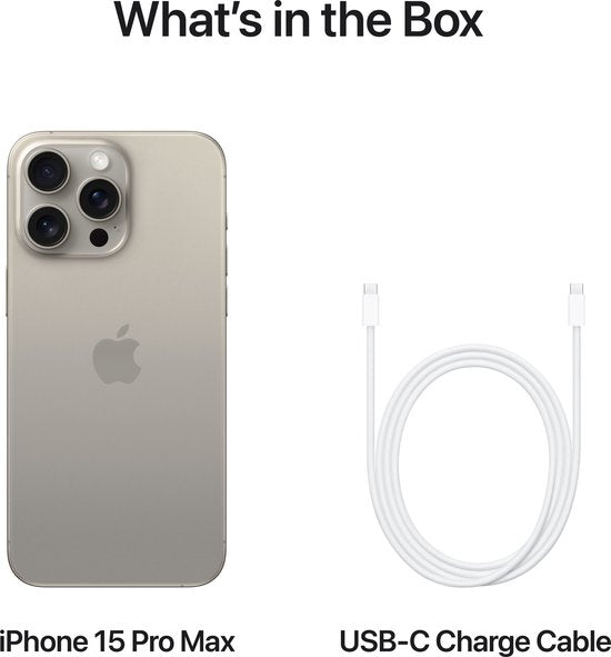 Apple iPhone 15 Pro Max - 1TB - Natuurlijk Titanium