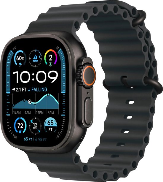 Apple - Watch Ultra 2 - LTE 49mm - Ocean Band - Titanium Zwart