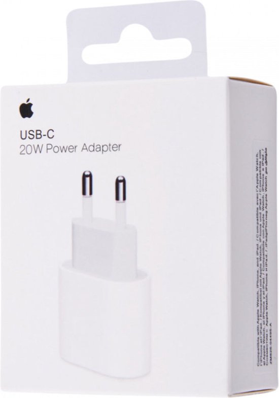 Chargeur Apple 20W USB-C - Chargeur rapide iPhone - Blanc