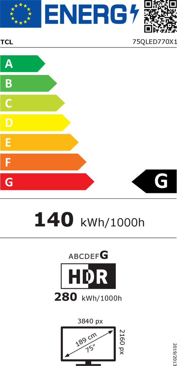 TCL QLED770 Serie 75QLED770, 190,5 cm (75