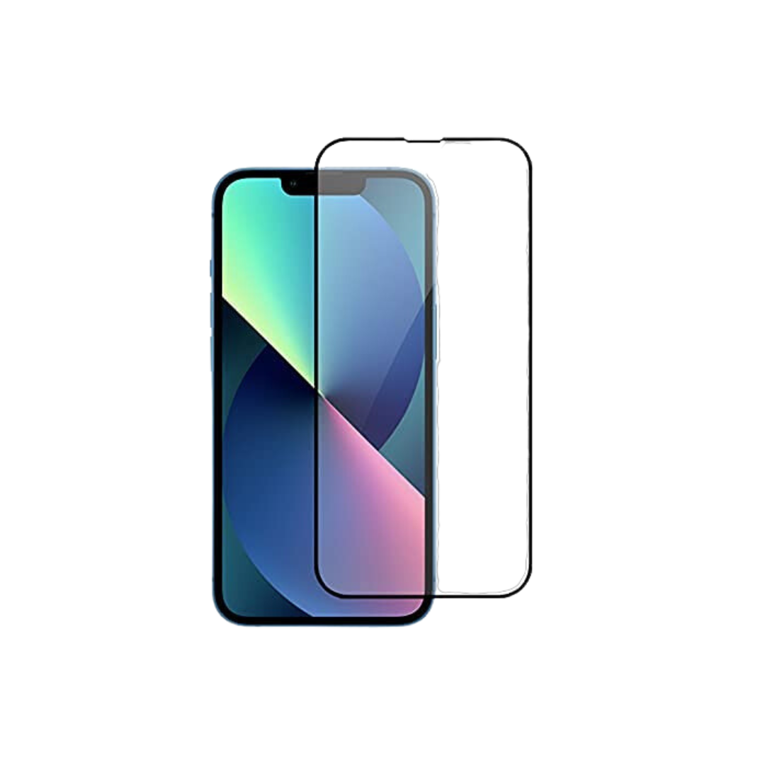 Protecteur d'écran Xssive - Film de verre à couverture complète pour iPhone SE (2022) - Verre trempé - Noir