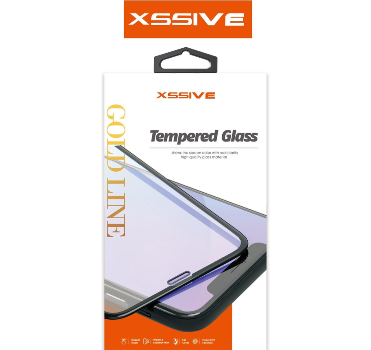 Xssive Screen Protector - Full Cover Glass Film for iPhone 12 - Tempered Glass - Black